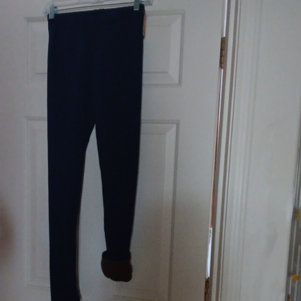 Fleece-Lined Black Leggings for Women - Cozy Winter Layer